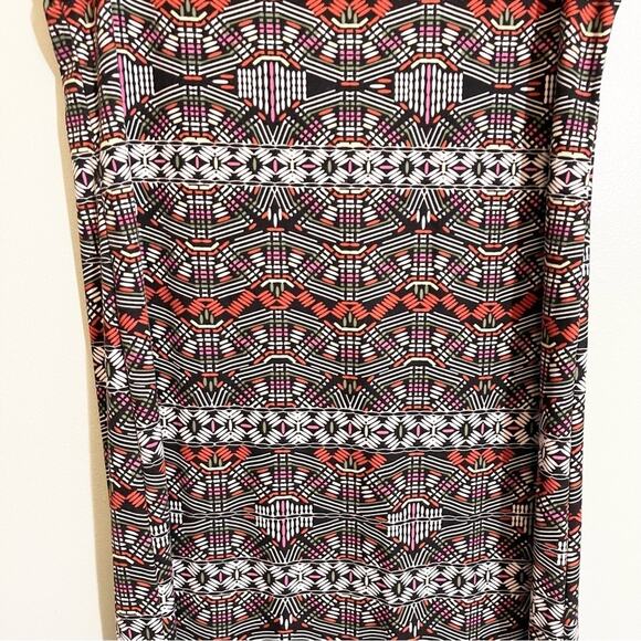Love By Chesley Stretch Printed Scoop Neck Sleeveless Bodycon Dress Brown 2X - Picture 6 of 13